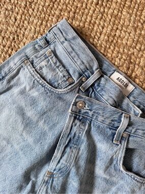 Agolde Criss Cross Light Blue High-Rise Denim Jeans